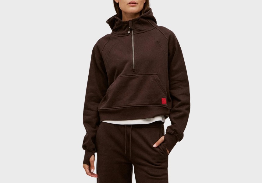 Paire Women’s 100% organic cotton half-zip hoodie